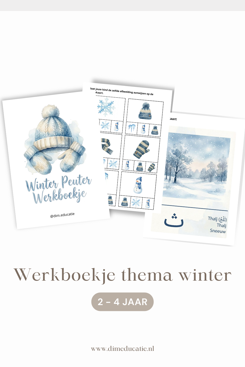 werkboekje thema winter - printable